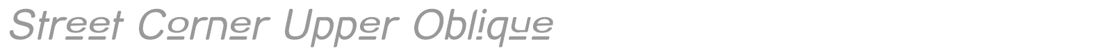 Street Corner font preview